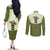 Cowboy Couples Matching Off The Shoulder Long Sleeve Dress and Long Sleeve Button Shirt Cactus Retro Western Yoke - Wonder Print Shop