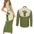Cowboy Couples Matching Short Sleeve Bodycon Dress and Long Sleeve Button Shirt Cactus Retro Western Yoke - Wonder Print Shop