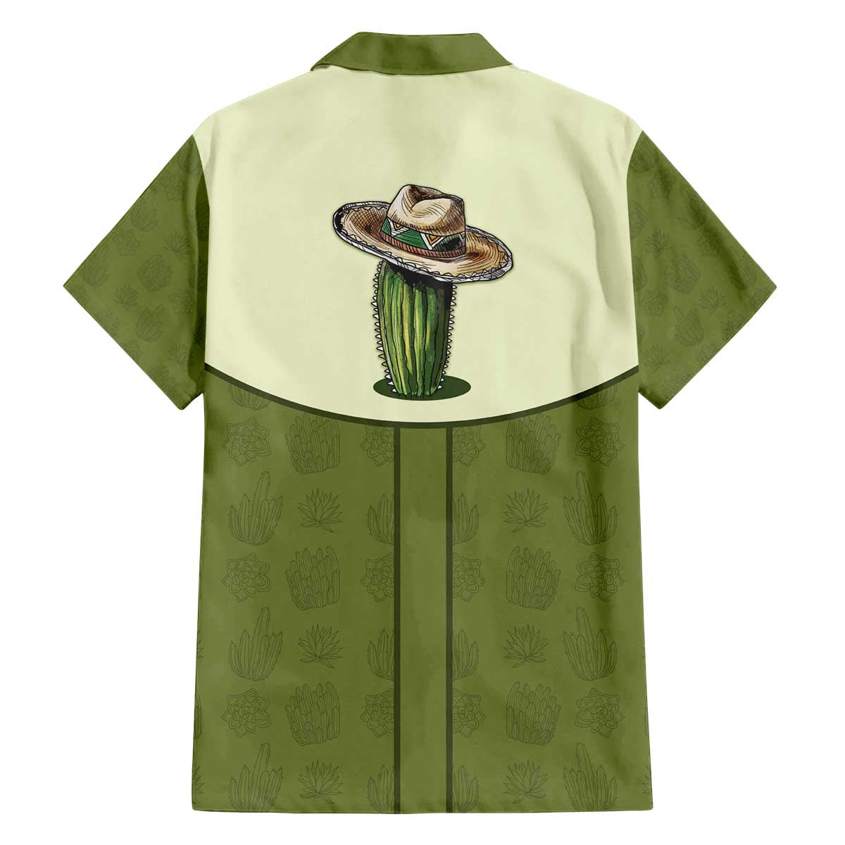 Cowboy Family Matching Off The Shoulder Long Sleeve Dress and Hawaiian Shirt Cactus Retro Western Yoke - Wonder Print Shop