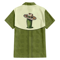 Cowboy Family Matching Off The Shoulder Long Sleeve Dress and Hawaiian Shirt Cactus Retro Western Yoke - Wonder Print Shop