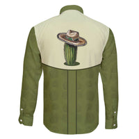 Cowboy Family Matching Off The Shoulder Long Sleeve Dress and Hawaiian Shirt Cactus Retro Western Yoke - Wonder Print Shop