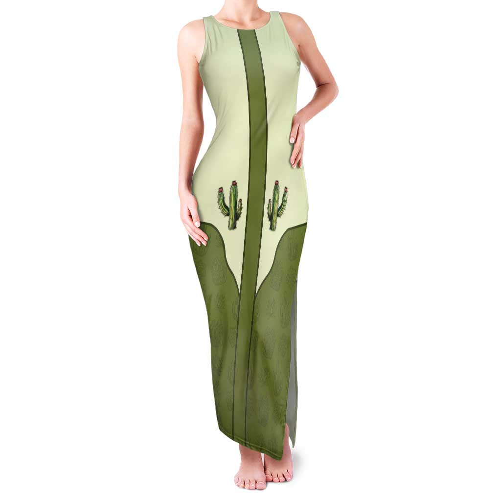 Cowboy Family Matching Tank Maxi Dress and Hawaiian Shirt Cactus Retro Western Yoke - Wonder Print Shop