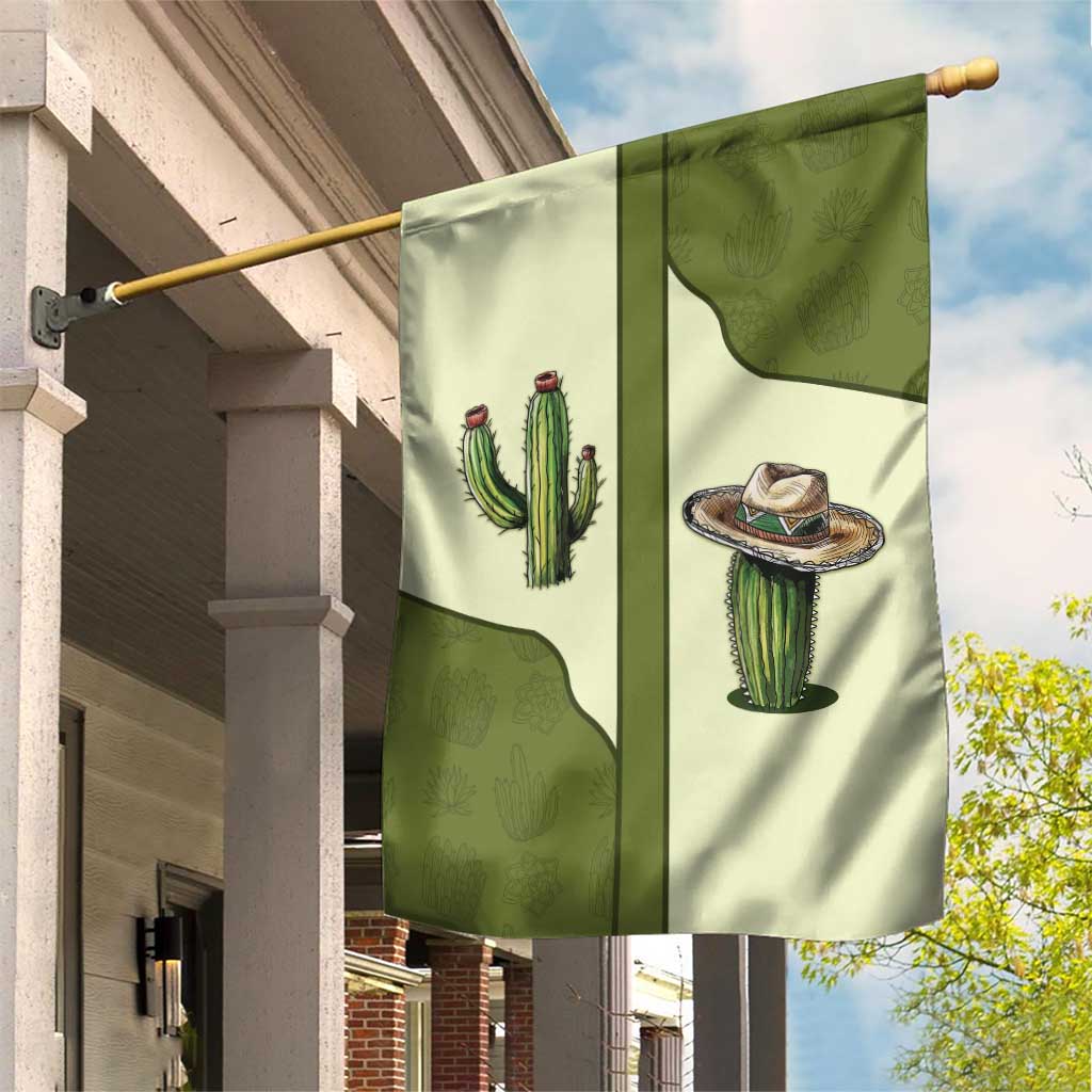 Cowboy Garden Flag Cactus Retro Western Yoke - Wonder Print Shop