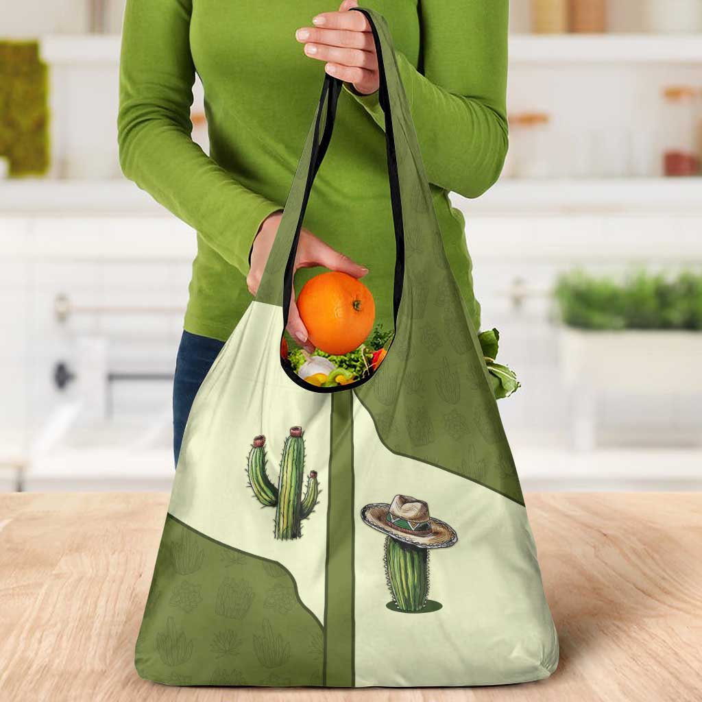 Cowboy Grocery Bag Cactus Retro Western Yoke - Wonder Print Shop