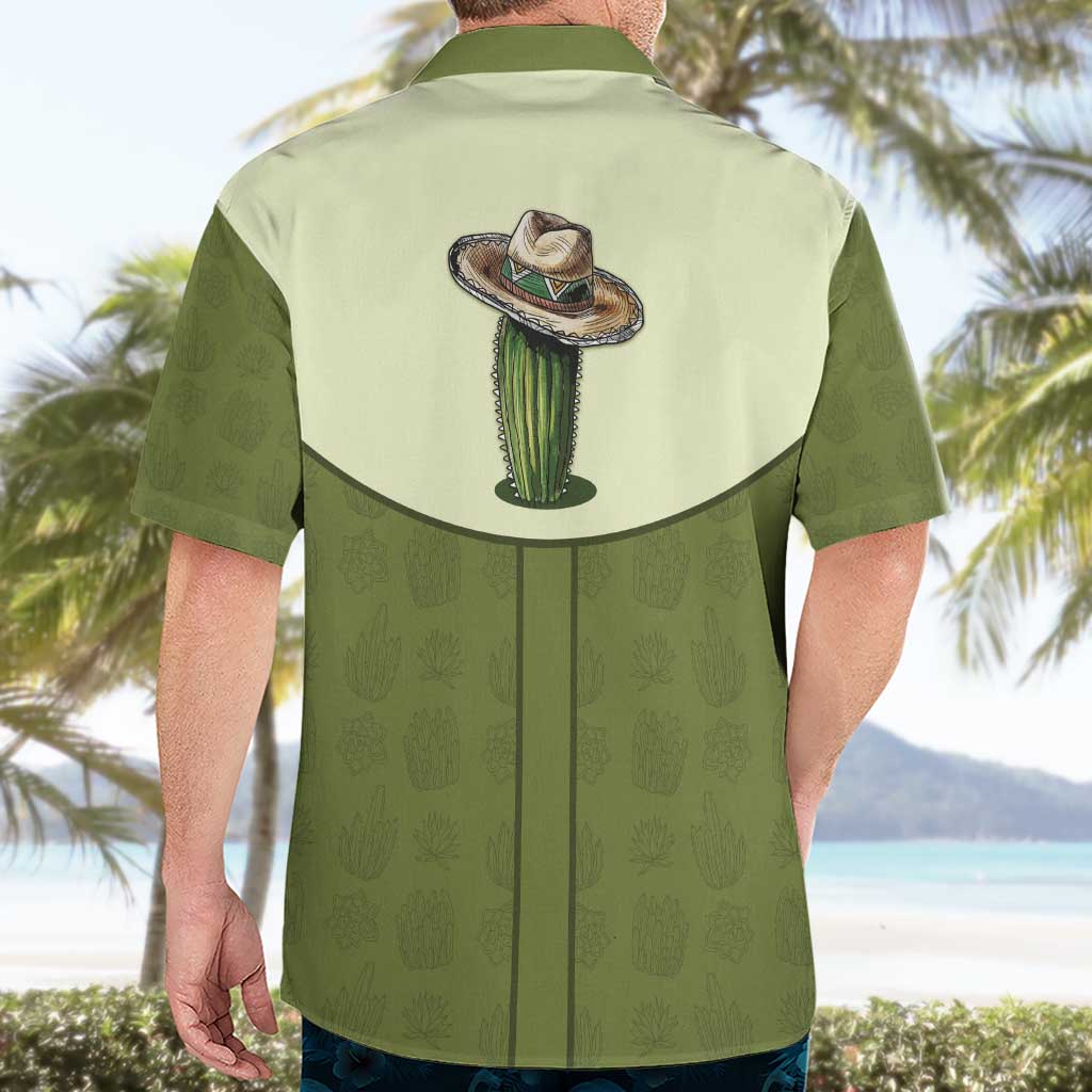 Cowboy Hawaiian Shirt Cactus Retro Western Yoke - Wonder Print Shop