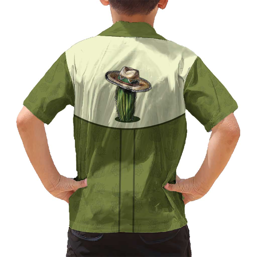 Cowboy Kid Hawaiian Shirt Cactus Retro Western Yoke - Wonder Print Shop
