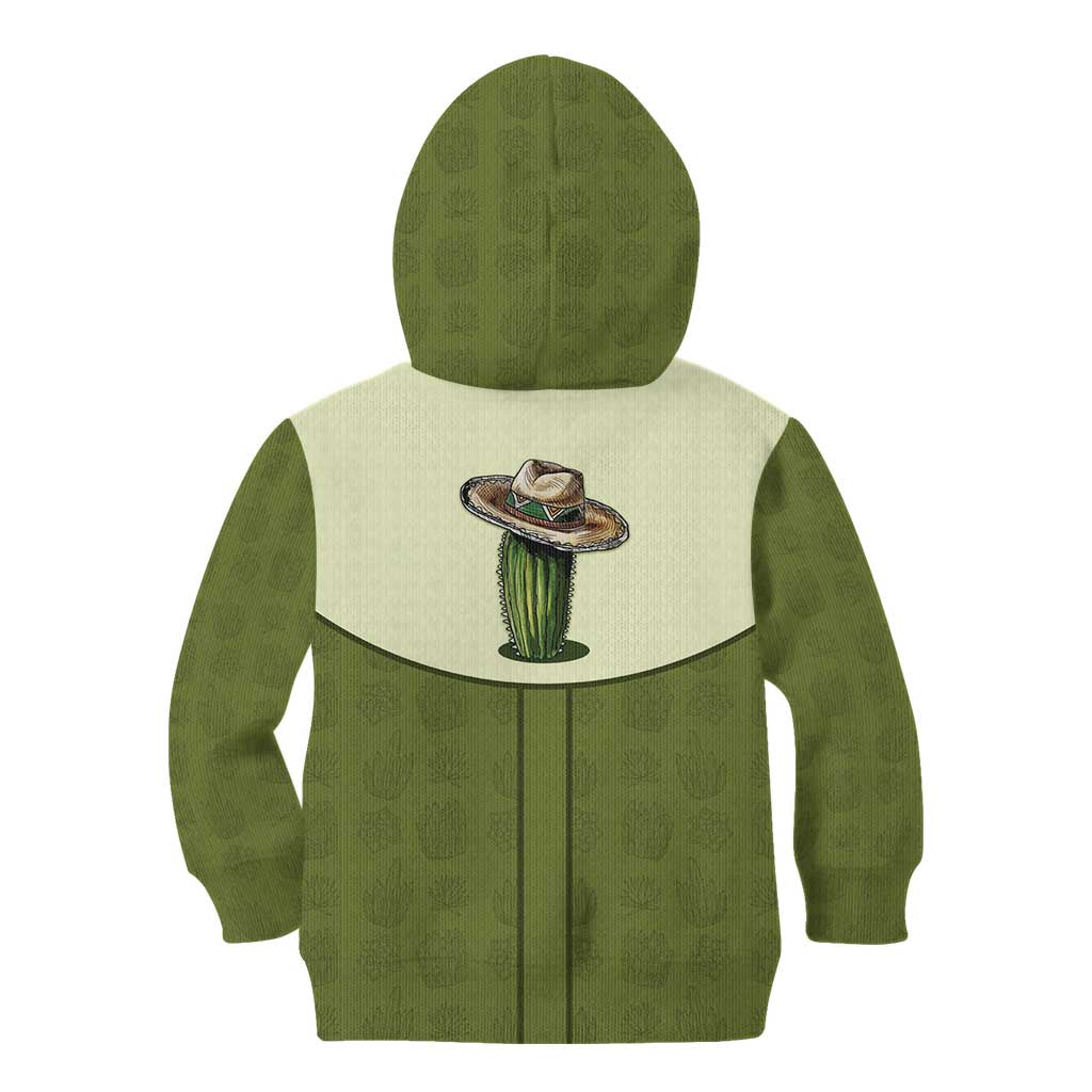 Cowboy Kid Hoodie Cactus Retro Western Yoke - Wonder Print Shop