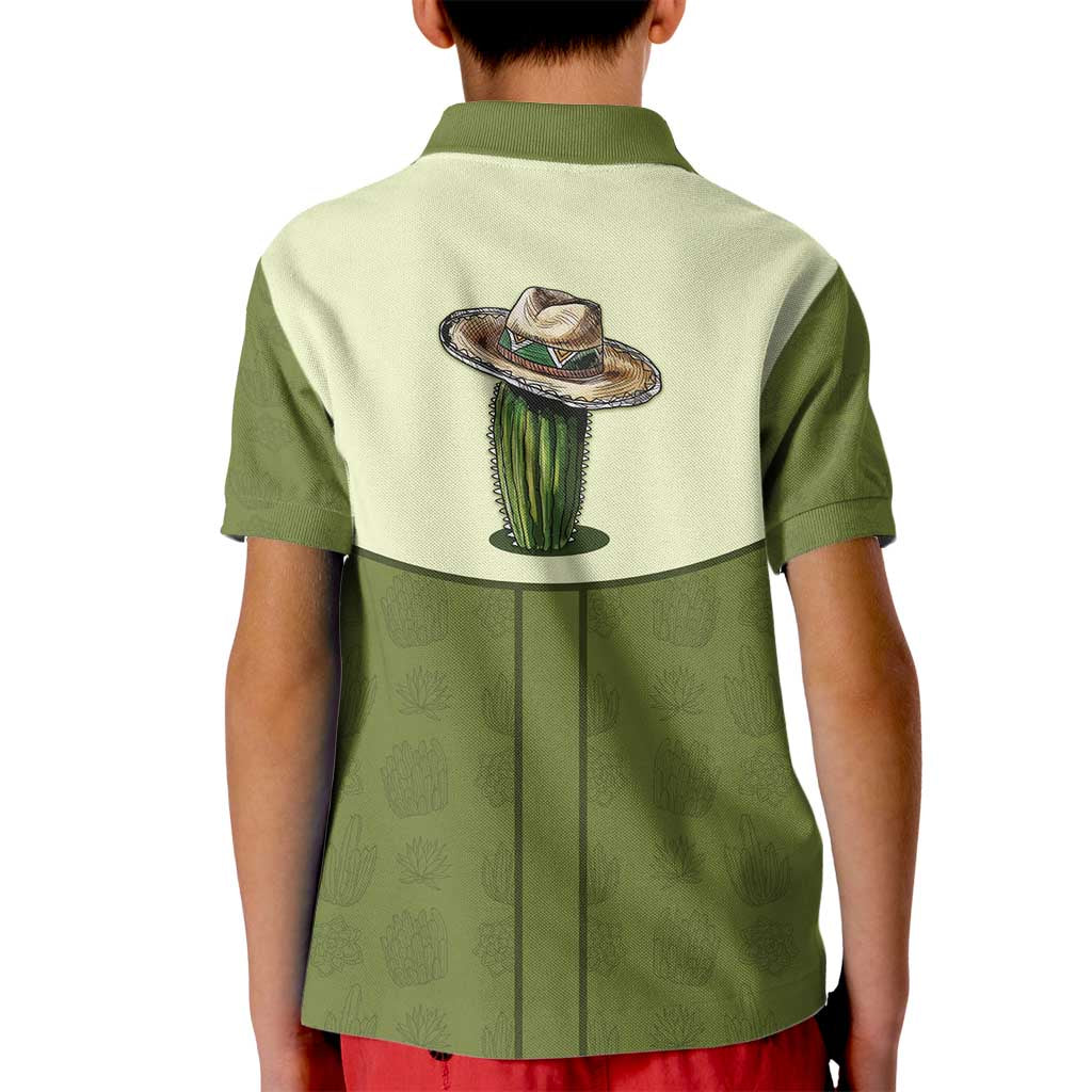Cowboy Kid Polo Shirt Cactus Retro Western Yoke - Wonder Print Shop