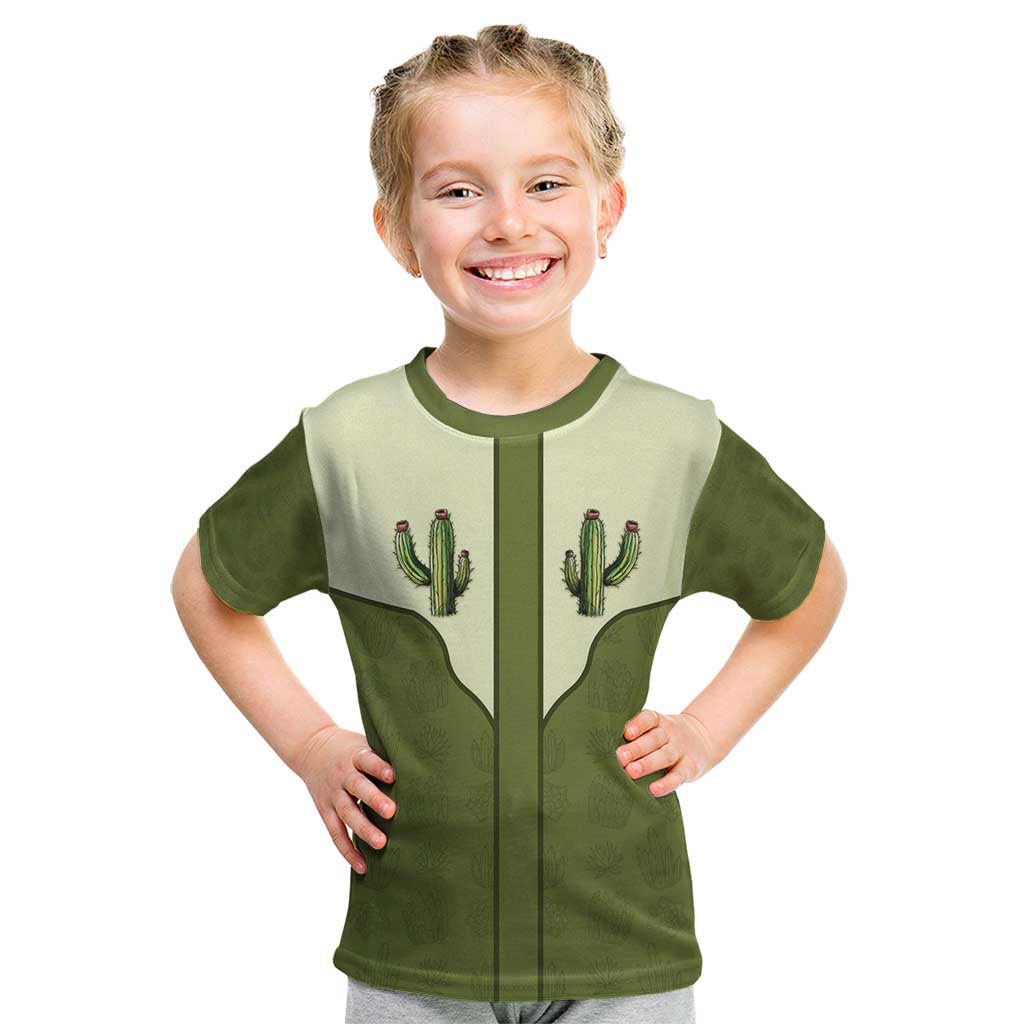 Cowboy Kid T Shirt Cactus Retro Western Yoke - Wonder Print Shop