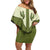 Cowboy Off Shoulder Short Dress Cactus Retro Western Yoke - Wonder Print Shop