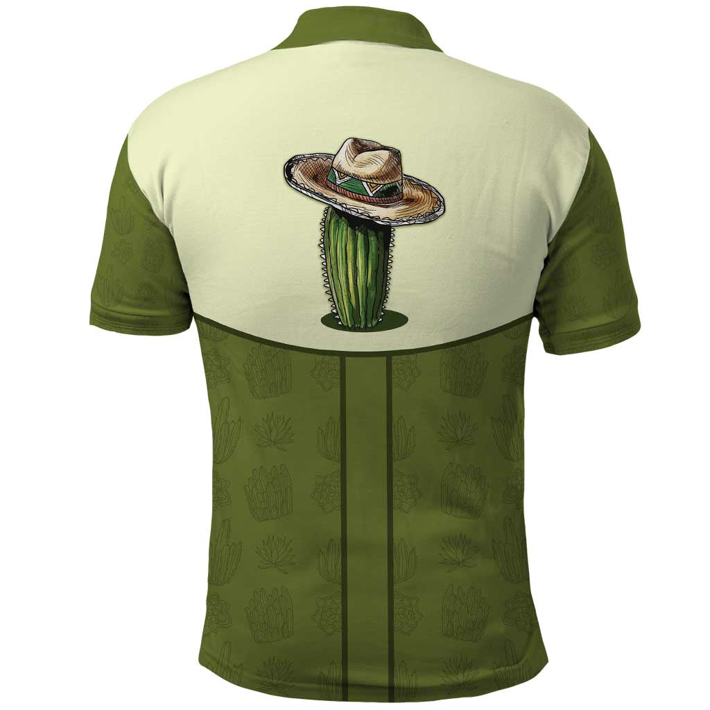 Cowboy Polo Shirt Cactus Retro Western Yoke - Wonder Print Shop
