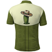 Cowboy Polo Shirt Cactus Retro Western Yoke - Wonder Print Shop