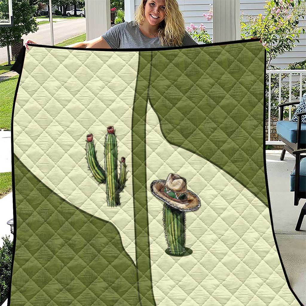 Cowboy Quilt Cactus Retro Western Yoke - Wonder Print Shop