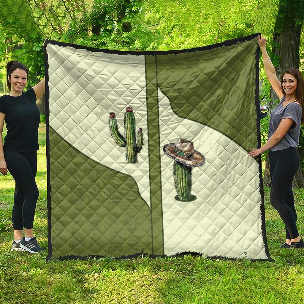 Cowboy Quilt Cactus Retro Western Yoke - Wonder Print Shop
