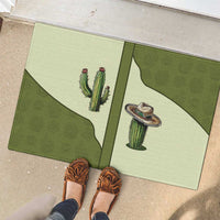 Cowboy Rubber Doormat Cactus Retro Western Yoke - Wonder Print Shop