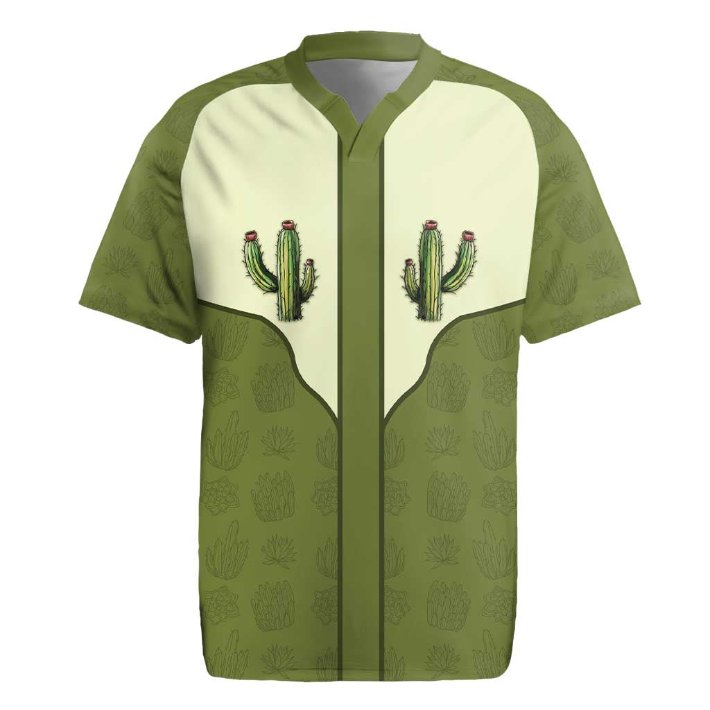 Cowboy Rugby Jersey Cactus Retro Western Yoke - Wonder Print Shop