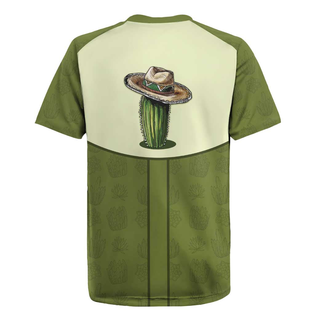 Cowboy Rugby Jersey Cactus Retro Western Yoke - Wonder Print Shop