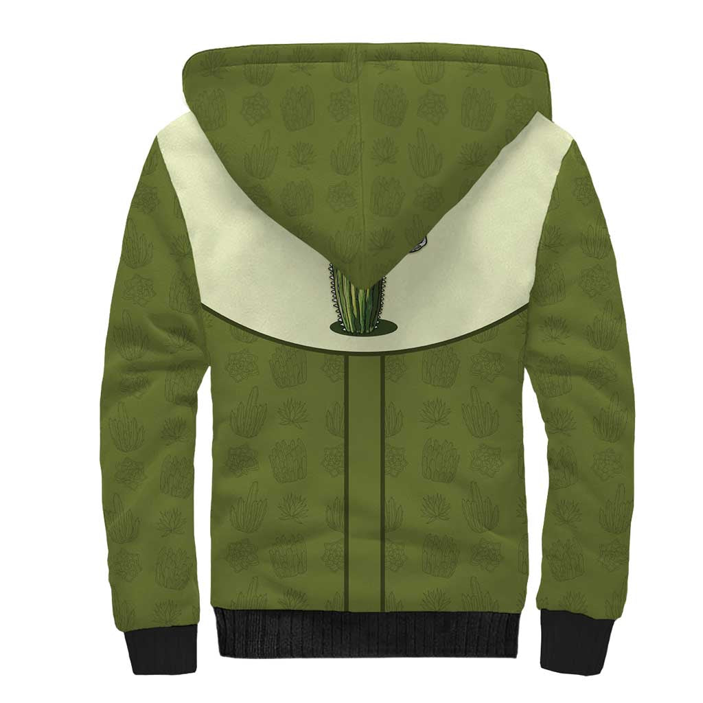 Cowboy Sherpa Hoodie Cactus Retro Western Yoke - Wonder Print Shop