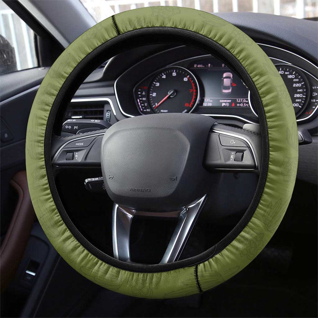 Cowboy Steering Wheel Cover Cactus Retro Western Yoke - Wonder Print Shop