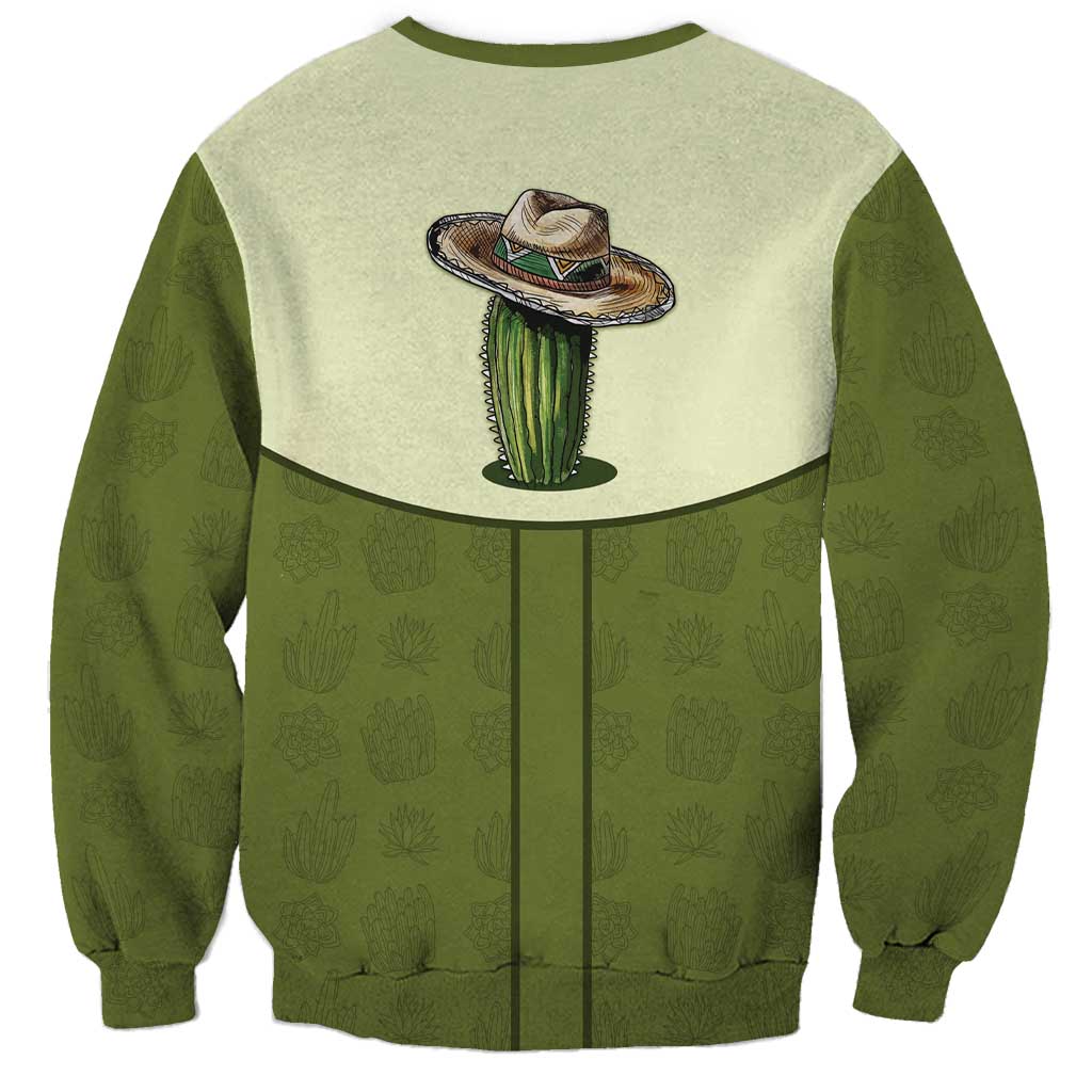 Cowboy Sweatshirt Cactus Retro Western Yoke - Wonder Print Shop