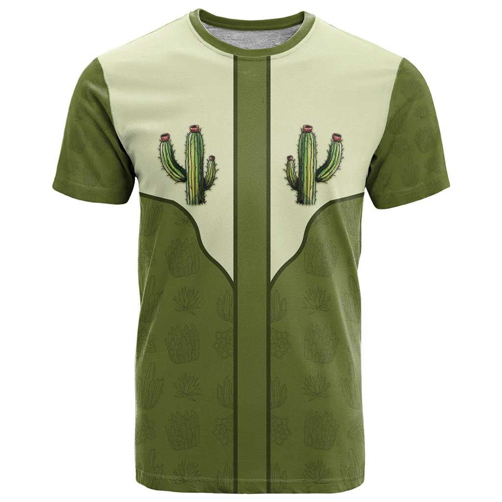 Cowboy T Shirt Cactus Retro Western Yoke - Wonder Print Shop