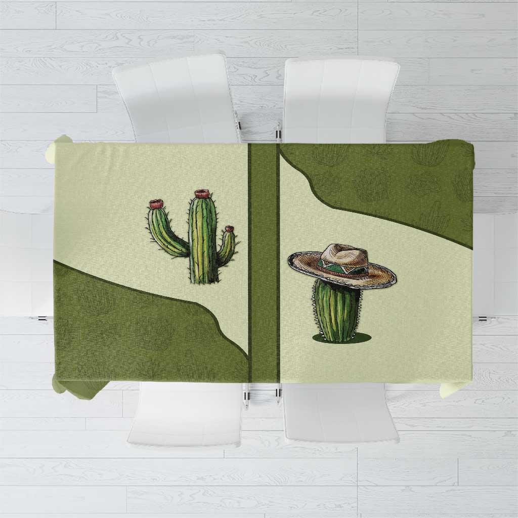 Cowboy Tablecloth Cactus Retro Western Yoke - Wonder Print Shop