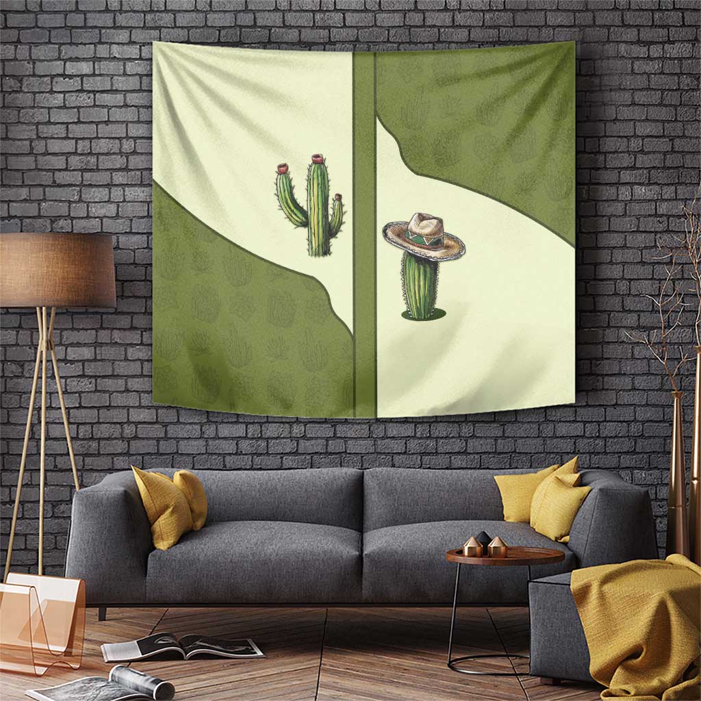 Cowboy Tapestry Cactus Retro Western Yoke - Wonder Print Shop