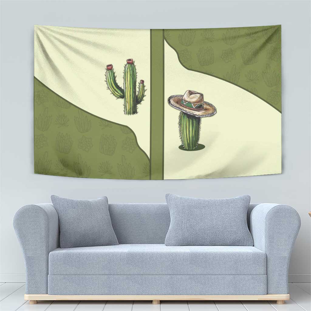 Cowboy Tapestry Cactus Retro Western Yoke - Wonder Print Shop