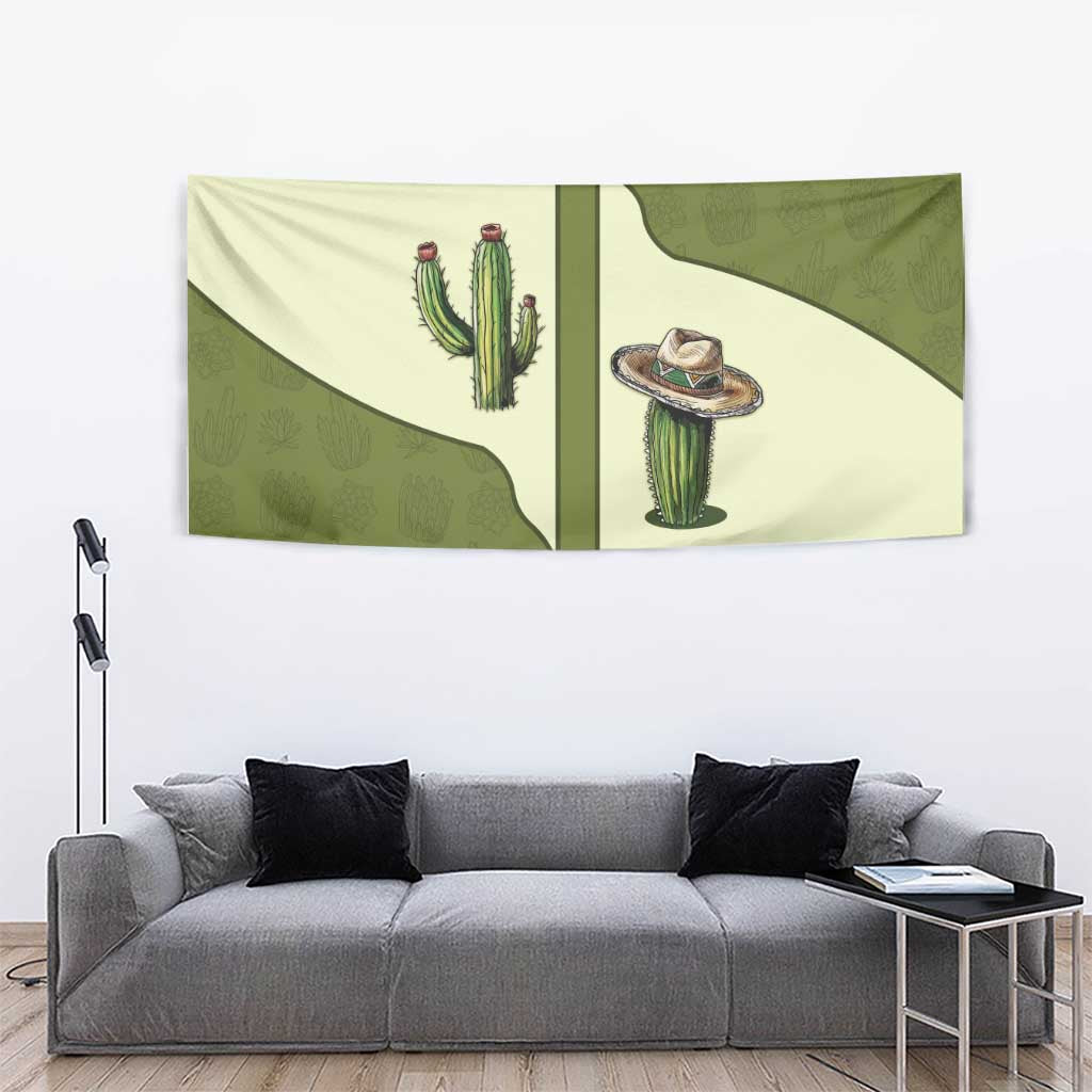 Cowboy Tapestry Cactus Retro Western Yoke - Wonder Print Shop