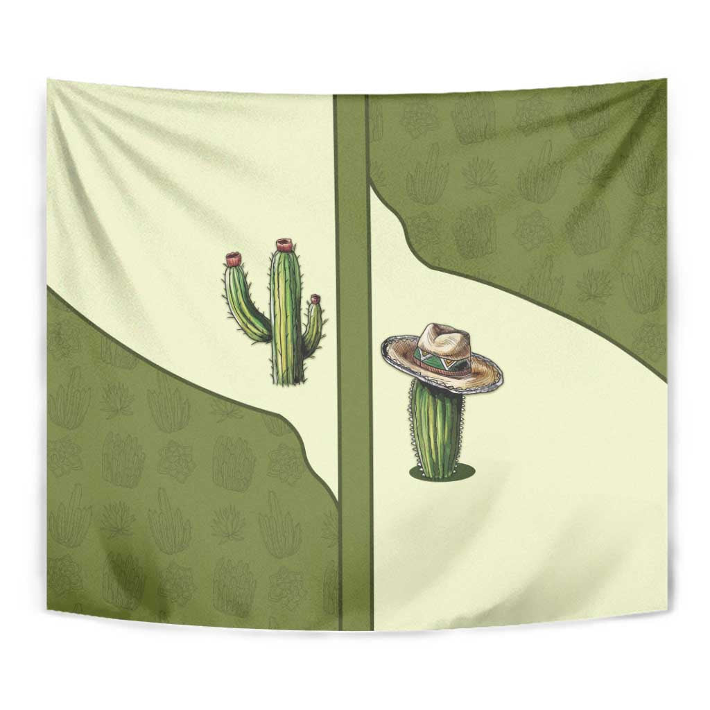 Cowboy Tapestry Cactus Retro Western Yoke - Wonder Print Shop