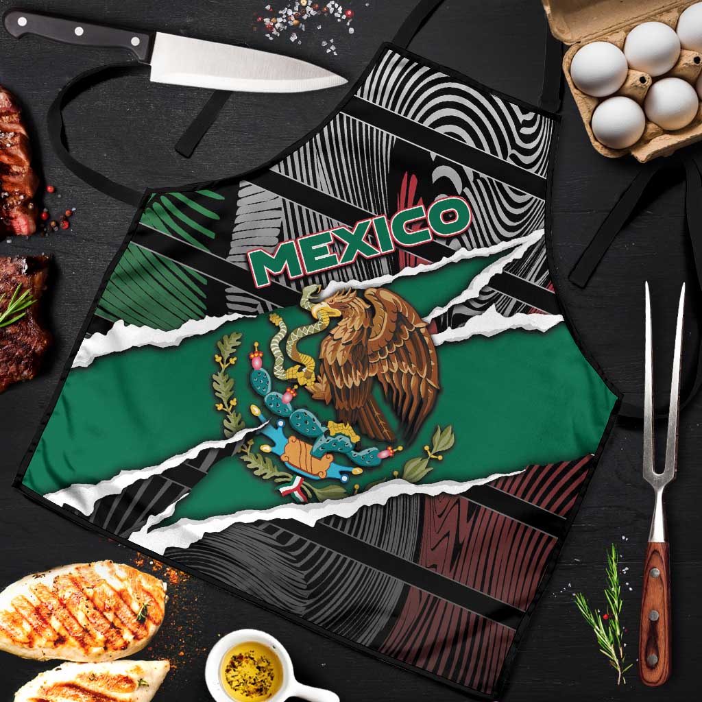 Mexico Apron Mexican Patriotic Eagle Emblem - Fierce National Pride - Wonder Print Shop