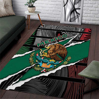 Mexico Area Rug Mexican Patriotic Eagle Emblem - Fierce National Pride - Wonder Print Shop