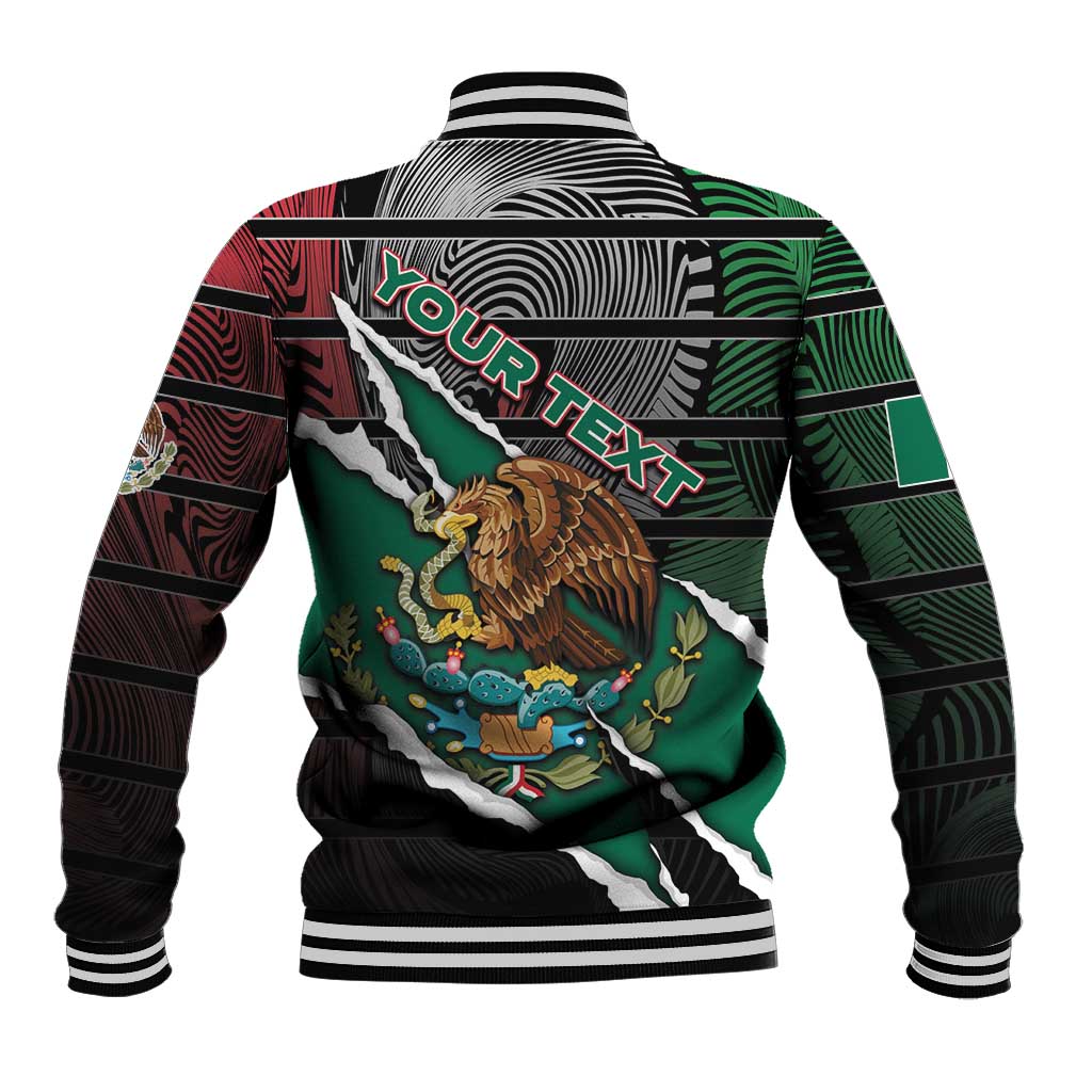 Personalized Mexico Baseball Jacket Mexican Patriotic Eagle Emblem - Fierce National Pride - Wonder Print Shop