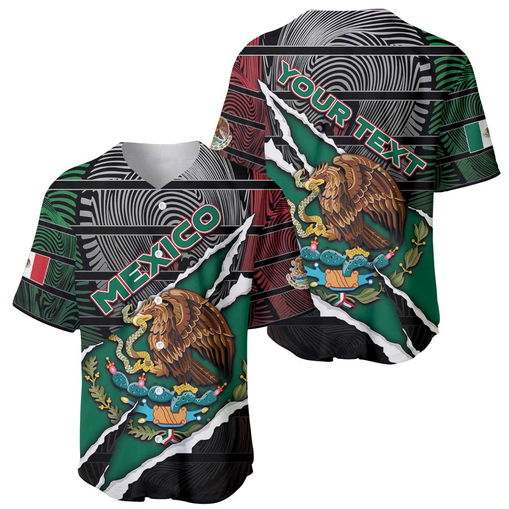 Personalized Mexico Baseball Jersey Mexican Patriotic Eagle Emblem - Fierce National Pride - Wonder Print Shop