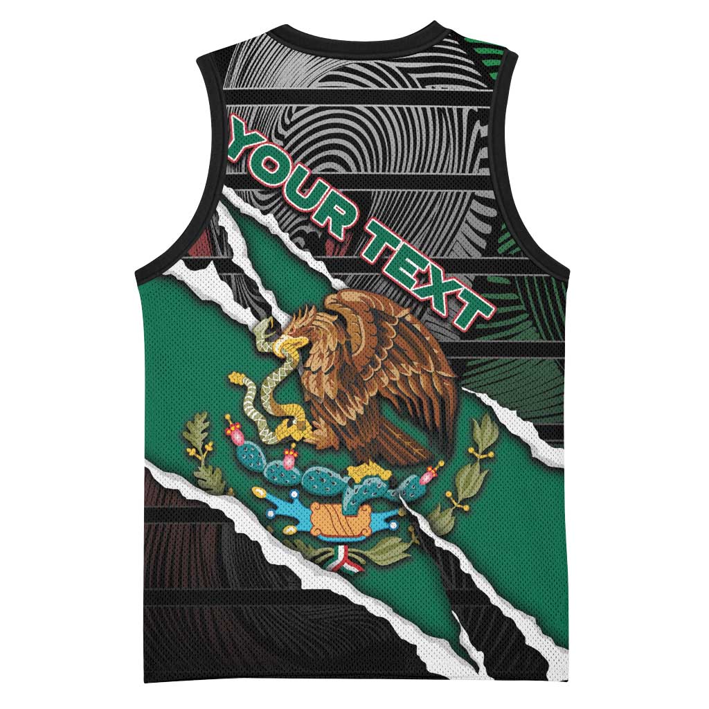Personalized Mexico Basketball Jersey Mexican Patriotic Eagle Emblem - Fierce National Pride - Wonder Print Shop