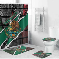 Mexico Bathroom Set Mexican Patriotic Eagle Emblem - Fierce National Pride - Wonder Print Shop