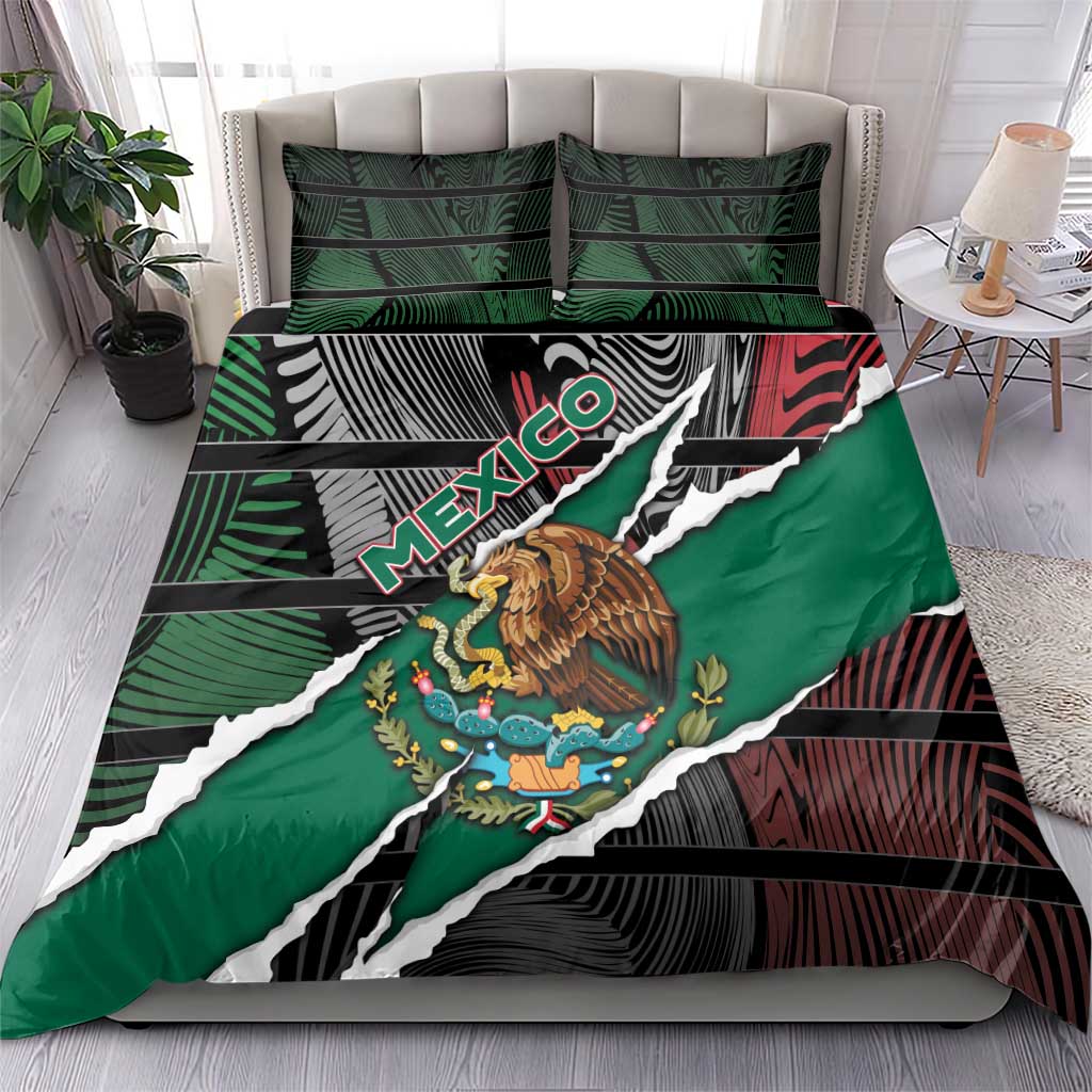 Mexico Bedding Set Mexican Patriotic Eagle Emblem - Fierce National Pride - Wonder Print Shop