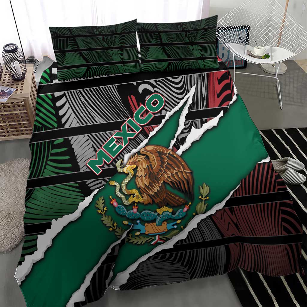 Mexico Bedding Set Mexican Patriotic Eagle Emblem - Fierce National Pride - Wonder Print Shop