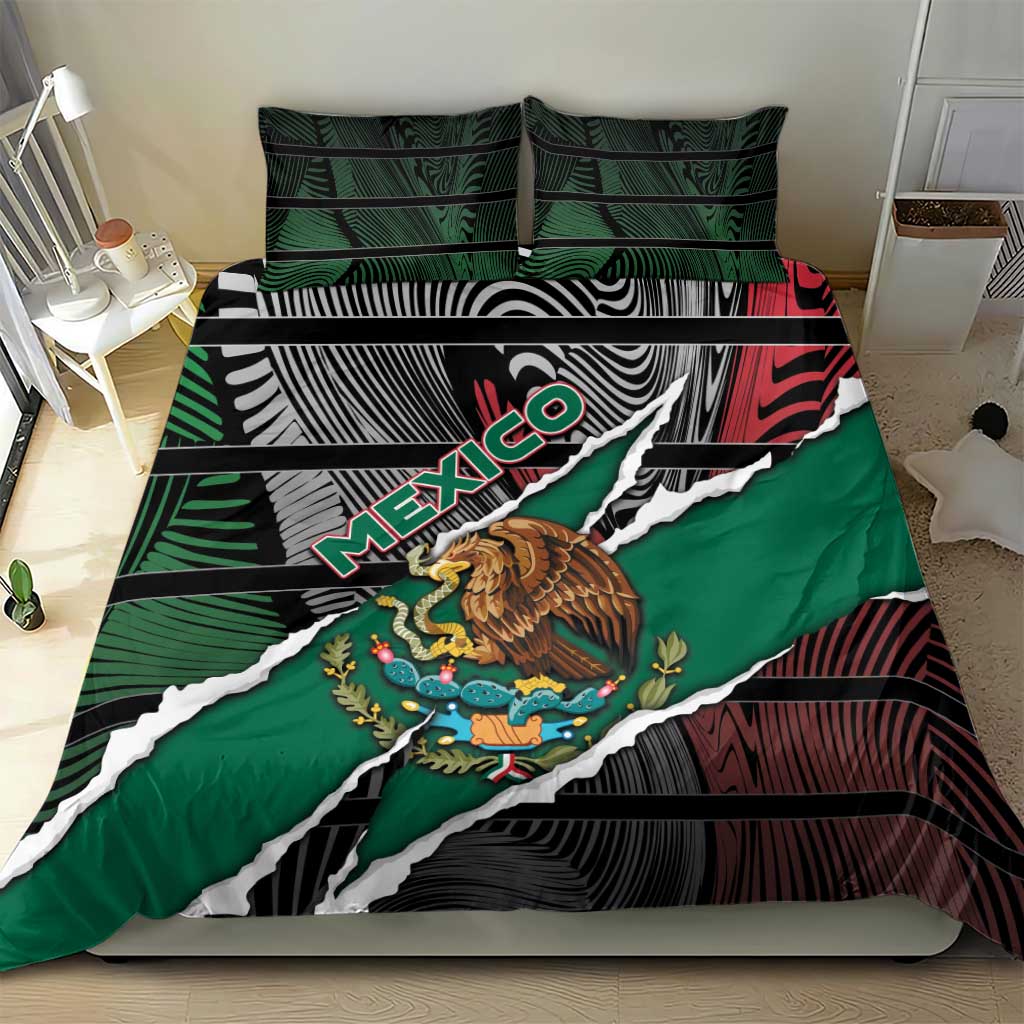 Mexico Bedding Set Mexican Patriotic Eagle Emblem - Fierce National Pride - Wonder Print Shop