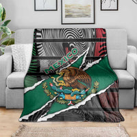 Mexico Blanket Mexican Patriotic Eagle Emblem - Fierce National Pride - Wonder Print Shop