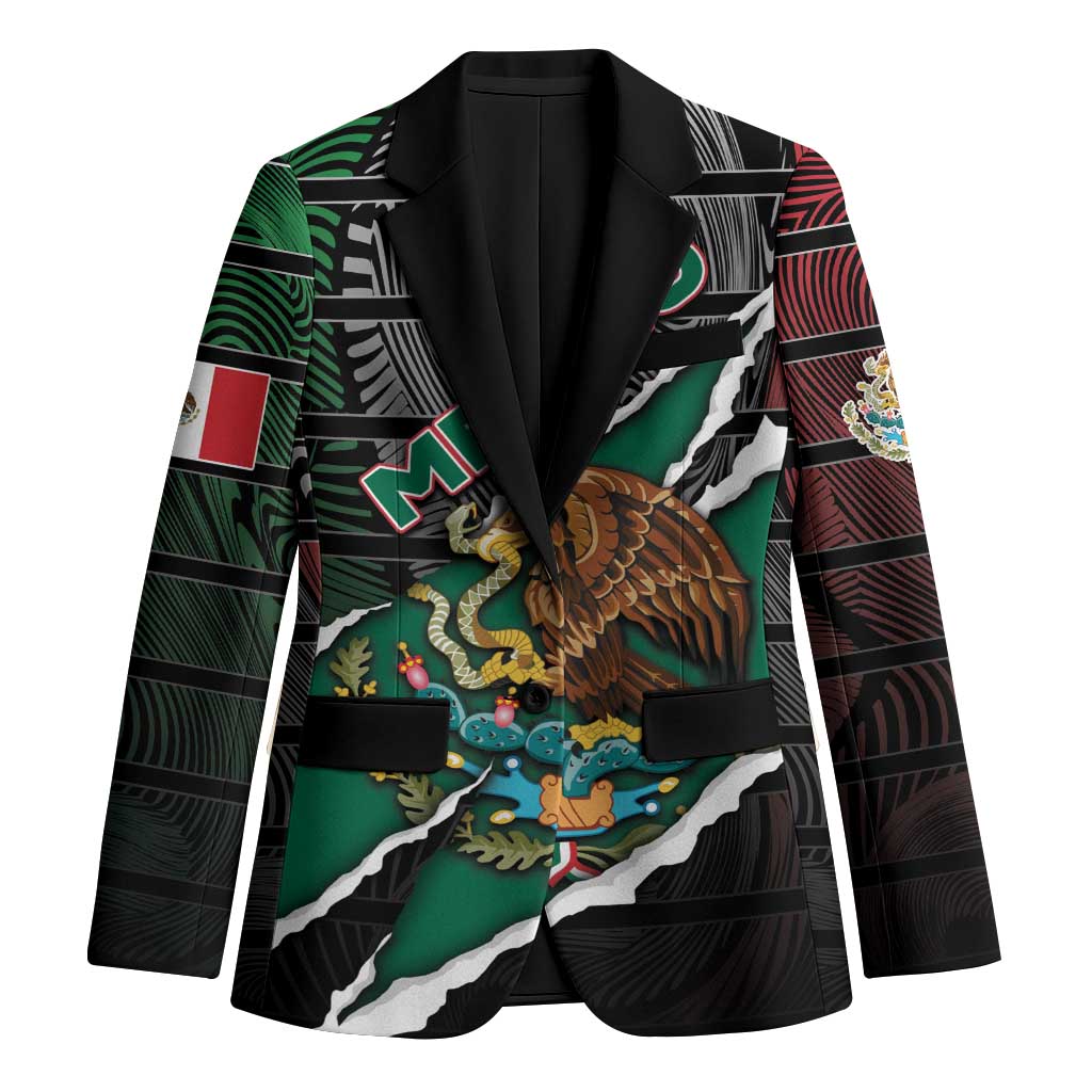 Personalized Mexico Blazer Mexican Patriotic Eagle Emblem - Fierce National Pride - Wonder Print Shop
