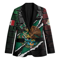 Personalized Mexico Blazer Mexican Patriotic Eagle Emblem - Fierce National Pride - Wonder Print Shop