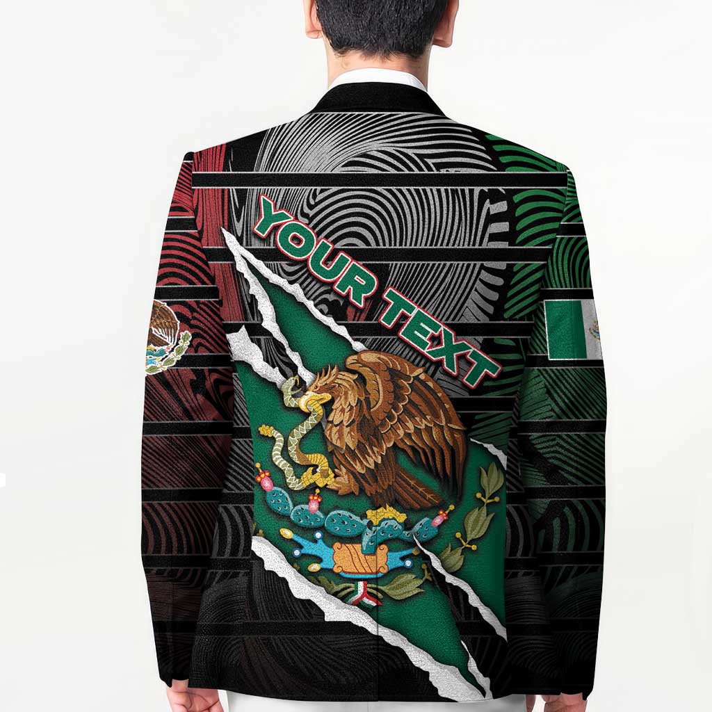 Personalized Mexico Blazer Mexican Patriotic Eagle Emblem - Fierce National Pride - Wonder Print Shop