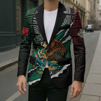 Personalized Mexico Blazer Mexican Patriotic Eagle Emblem - Fierce National Pride - Wonder Print Shop