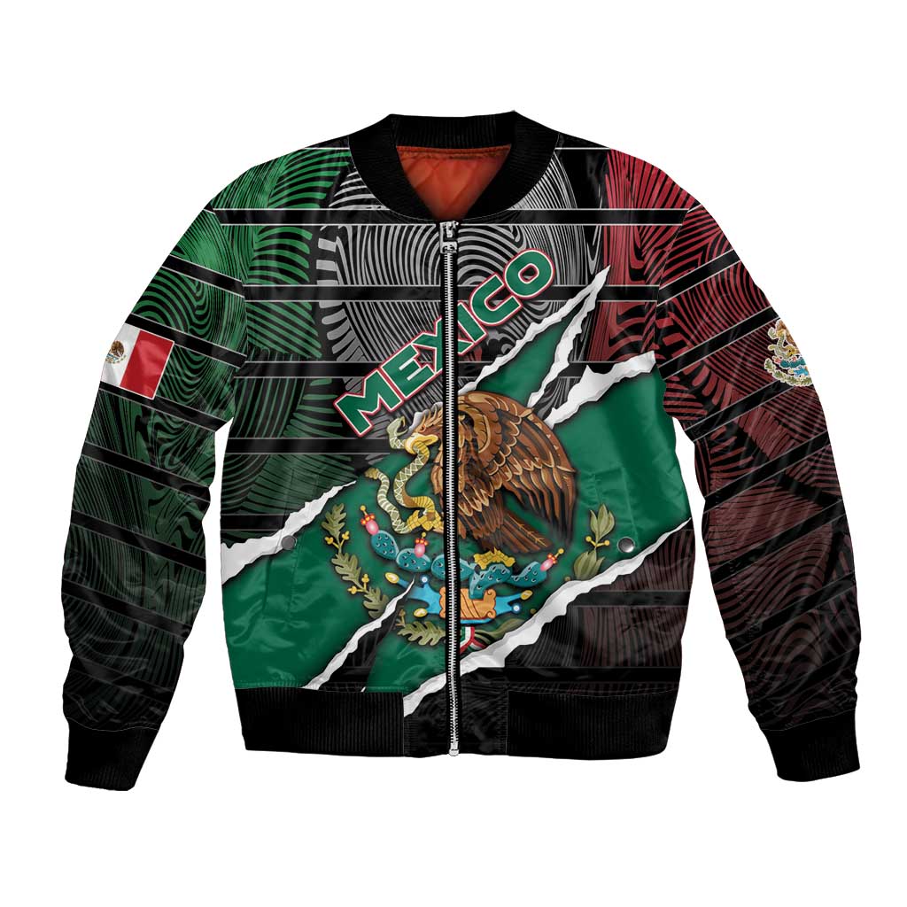 Personalized Mexico Bomber Jacket Mexican Patriotic Eagle Emblem - Fierce National Pride - Wonder Print Shop