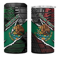 Personalized Mexico 4 in 1 Can Cooler Tumbler Mexican Patriotic Eagle Emblem - Fierce National Pride - Wonder Print Shop