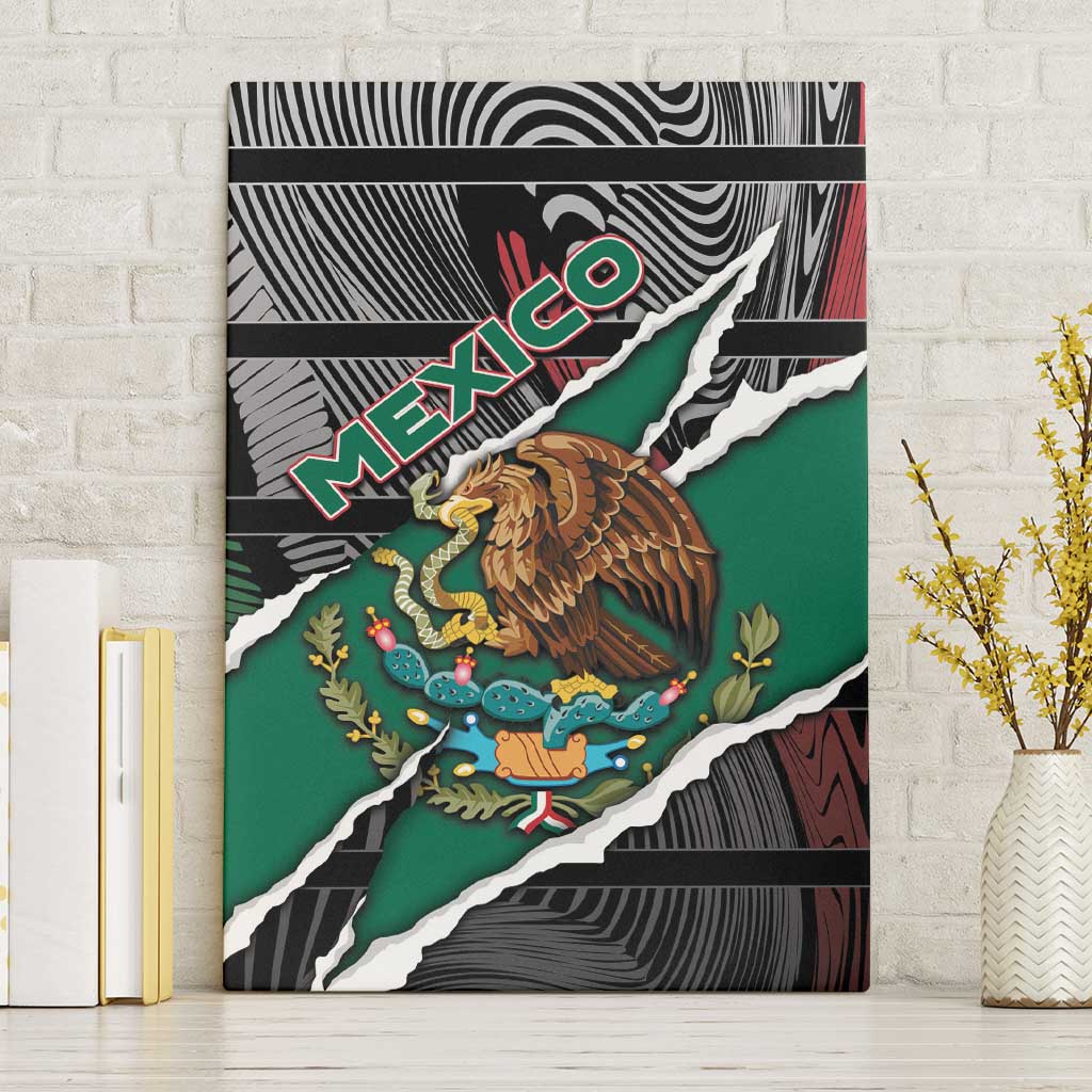 Mexico Canvas Wall Art Mexican Patriotic Eagle Emblem - Fierce National Pride - Wonder Print Shop