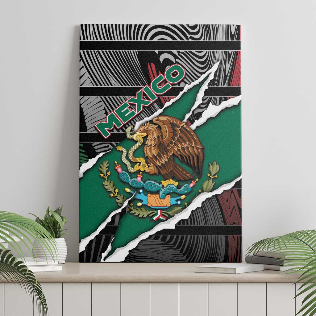 Mexico Canvas Wall Art Mexican Patriotic Eagle Emblem - Fierce National Pride - Wonder Print Shop