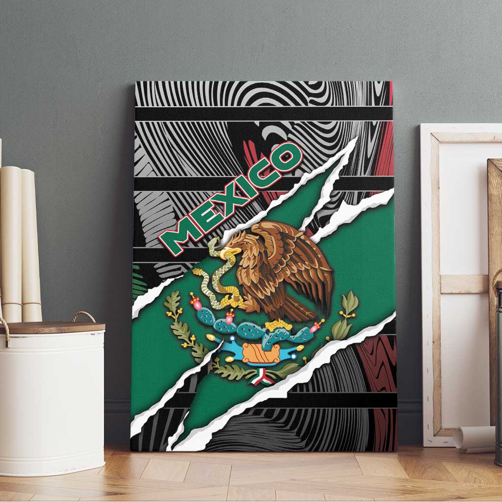 Mexico Canvas Wall Art Mexican Patriotic Eagle Emblem - Fierce National Pride - Wonder Print Shop
