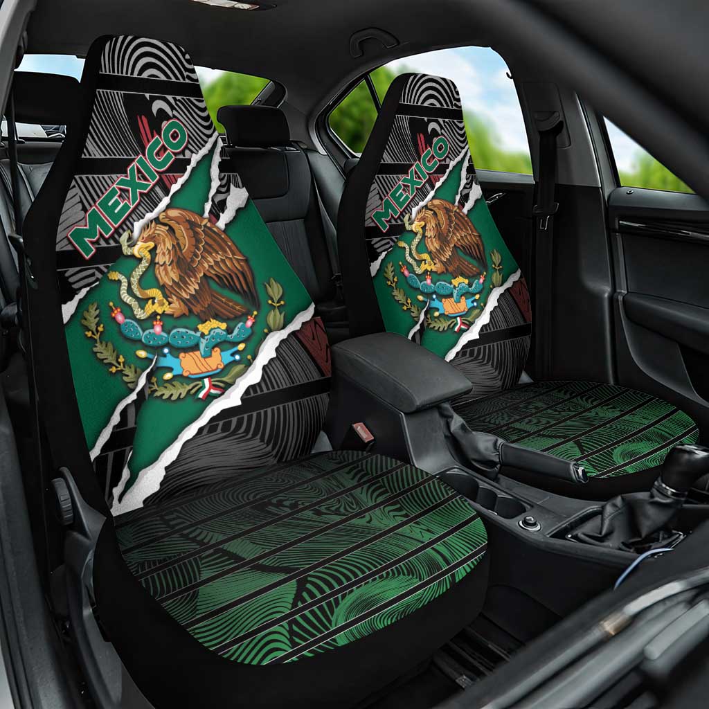 Mexico Car Seat Cover Mexican Patriotic Eagle Emblem - Fierce National Pride - Wonder Print Shop